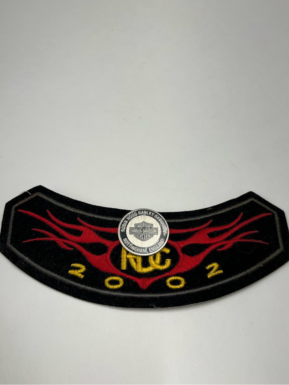 Harley Owners Group 2002 patch and pin